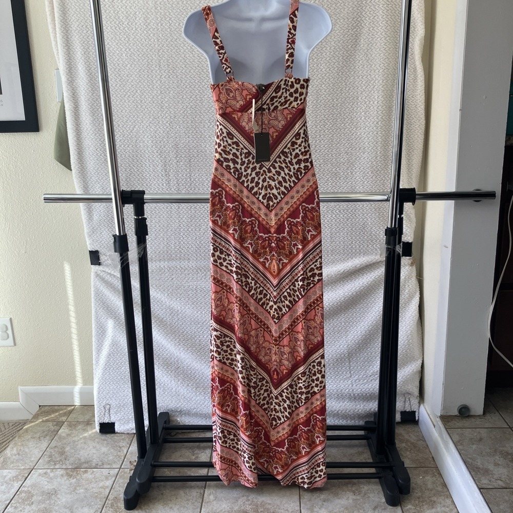 NWT Tommy Bahama Paisley Arcata Maxi Dress XS Rayon Vacation Wedding Boho $168 - Picture 2 of 11